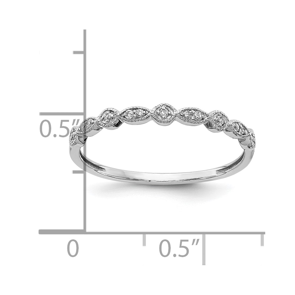 10K White Gold Diamond Fancy Band (RM5625-006-1WA)