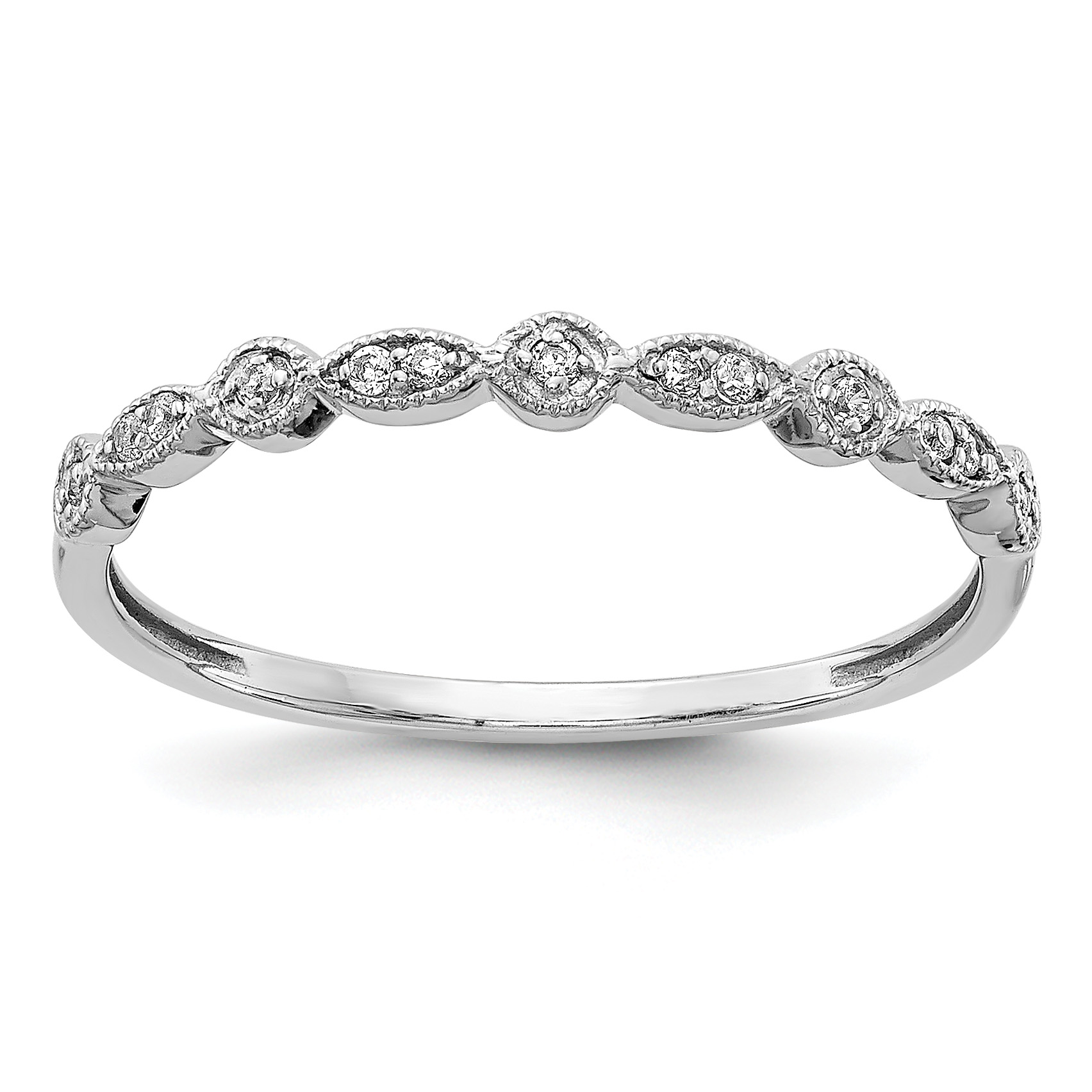 10K White Gold Diamond Fancy Band (RM5625-006-1WA)