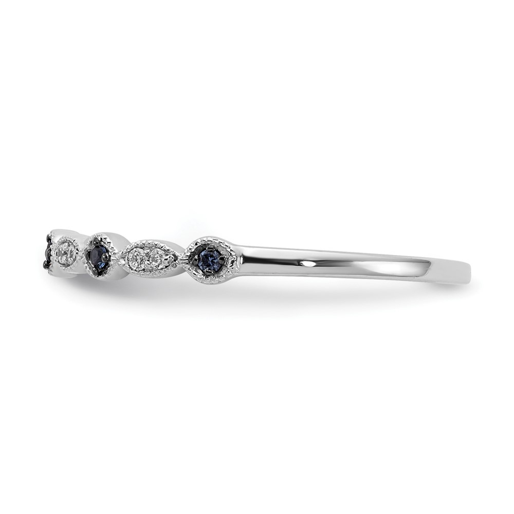 10k White Gold Blue/White Diamond Fancy Band (RM5625-BD-006-1WA)