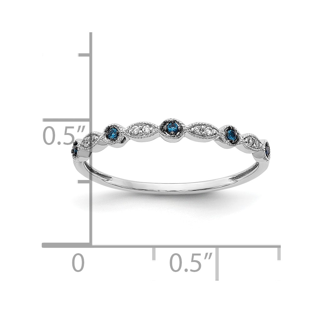 10k White Gold Blue/White Diamond Fancy Band (RM5625-BD-006-1WA)