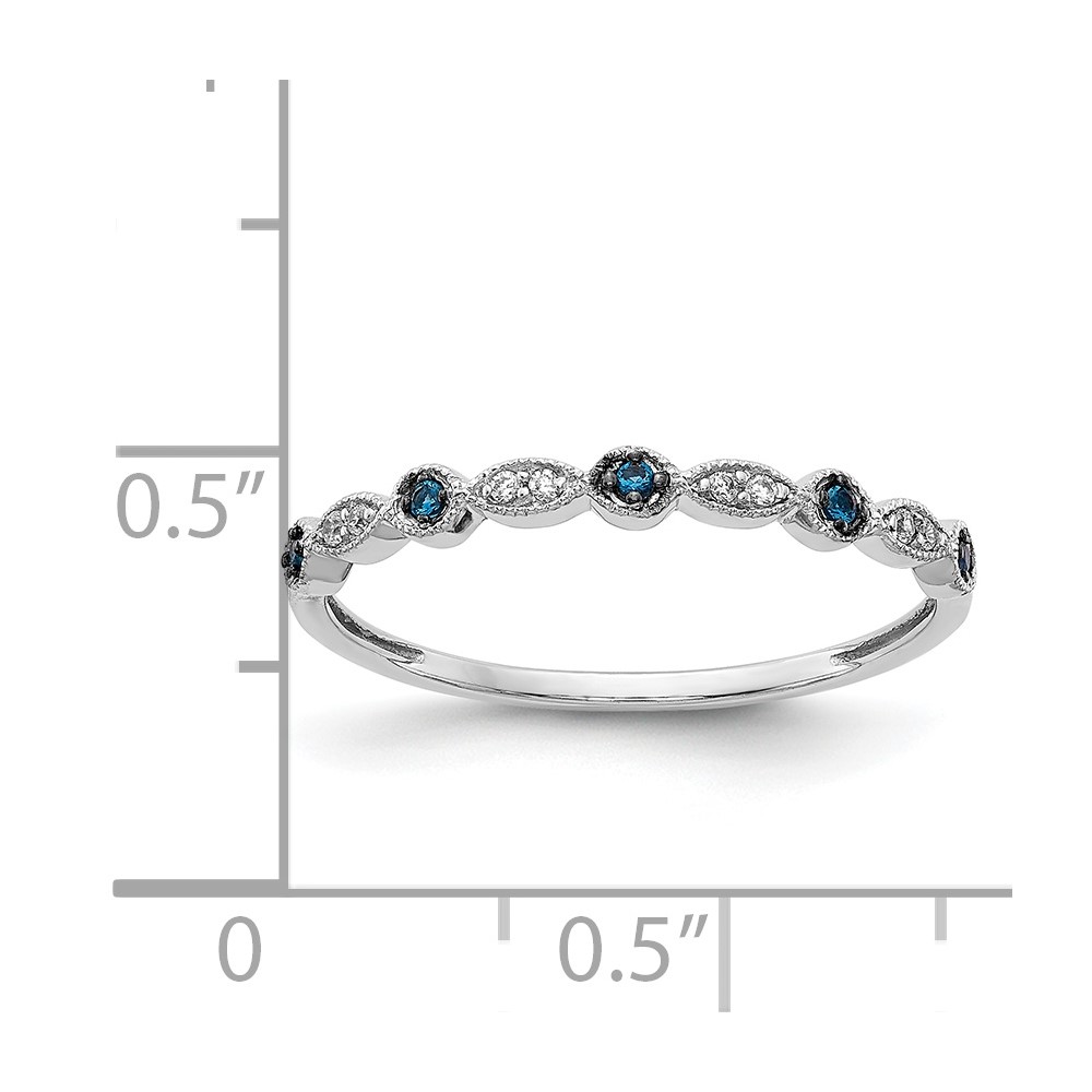 14k White Gold Blue/White Diamond Fancy Band (RM5625-BD-006-WA)
