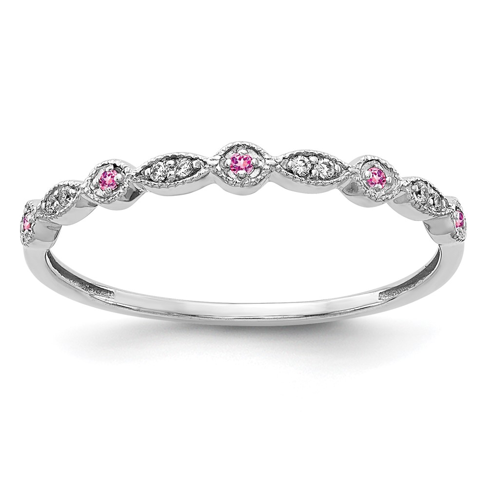 Diamond and Pink Sapphire Fancy Band