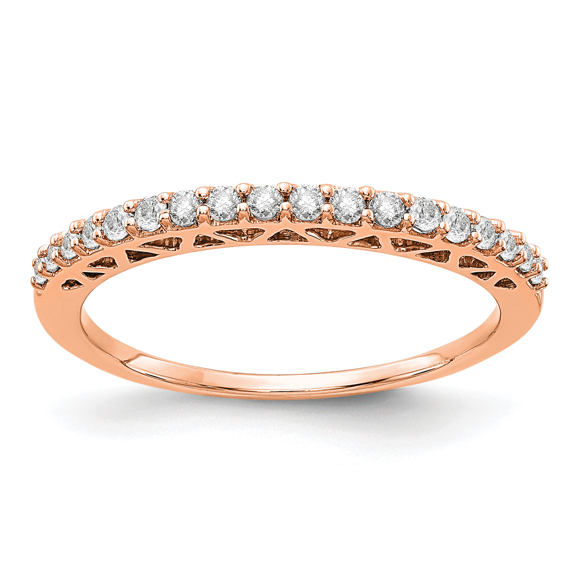 14k Rose Gold Polished Diamond Band (RM5626-025-RA)