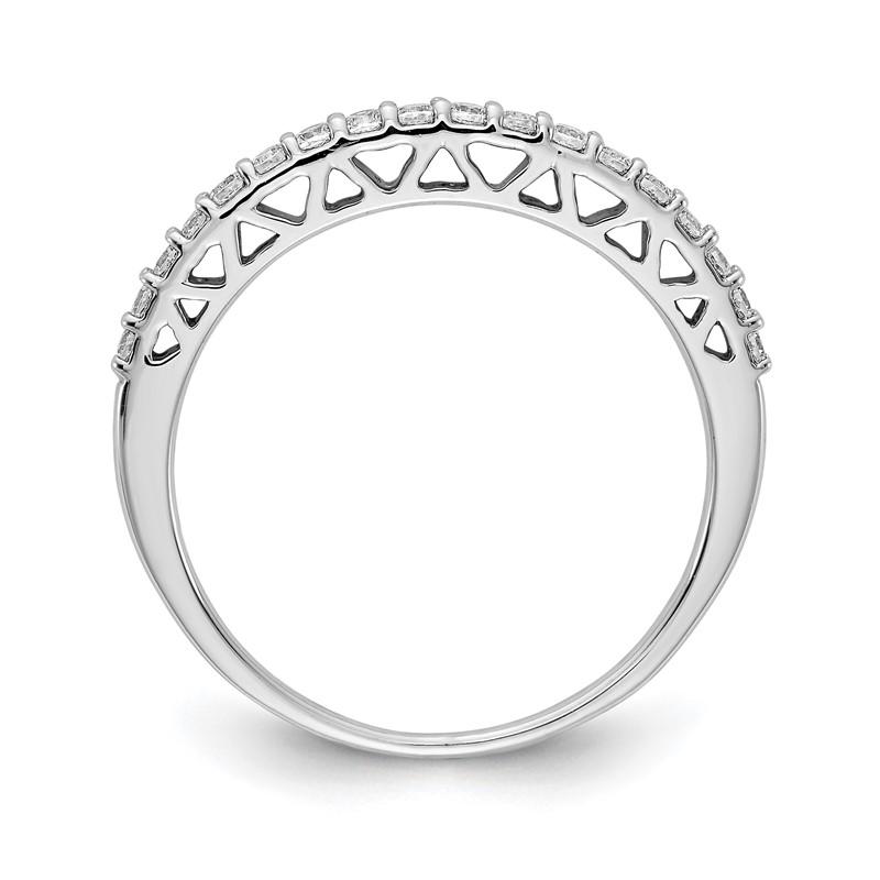 14k White Gold 1/4 carat Lab Grown Diamond VS/SI+ G+ Complete Wedding Band
