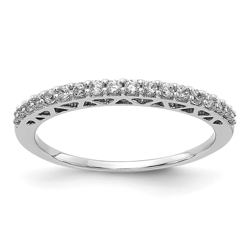 14k White Gold 1/4 carat Lab Grown Diamond VS/SI+ G+ Complete Wedding Band