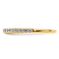 14K Yellow Gold 0.25 Carat Lab Grown Diamond VS SI+ G+ Complete Wedding Band view 4