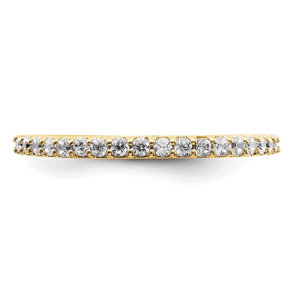 14k 1/4 carat Lab Grown Diamond VS/SI+ G+ Complete Wedding Band (RM5626-025-7YLG)