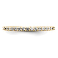 14K Yellow Gold 0.25 Carat Lab Grown Diamond VS SI+ G+ Complete Wedding Band view 5