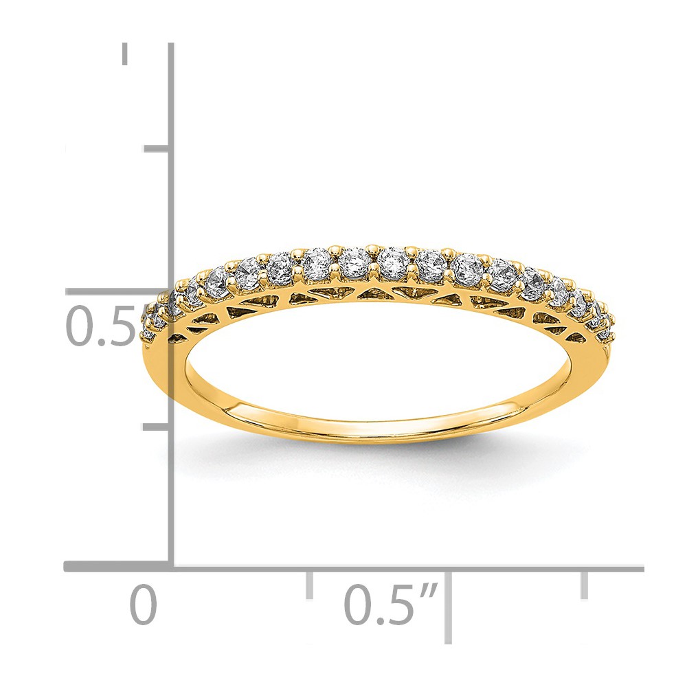 14k 1/4 carat Lab Grown Diamond VS/SI+ G+ Complete Wedding Band (RM5626-025-7YLG)