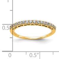 14K Yellow Gold 0.25 Carat Lab Grown Diamond VS SI+ G+ Complete Wedding Band view 3
