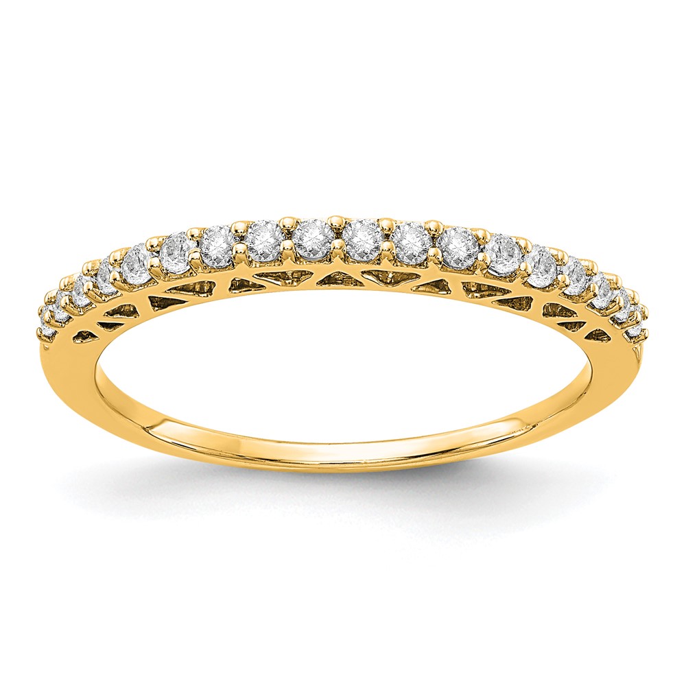 14K Yellow Gold 0.25 Carat Lab Grown Diamond VS SI+ G+ Complete Wedding Band