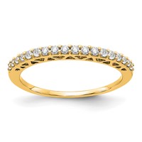 14K Yellow Gold 0.25 Carat Lab Grown Diamond VS SI+ G+ Complete Wedding Band view 1