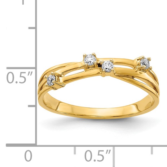 14k 1/10 carat Diamond Fashion Ring