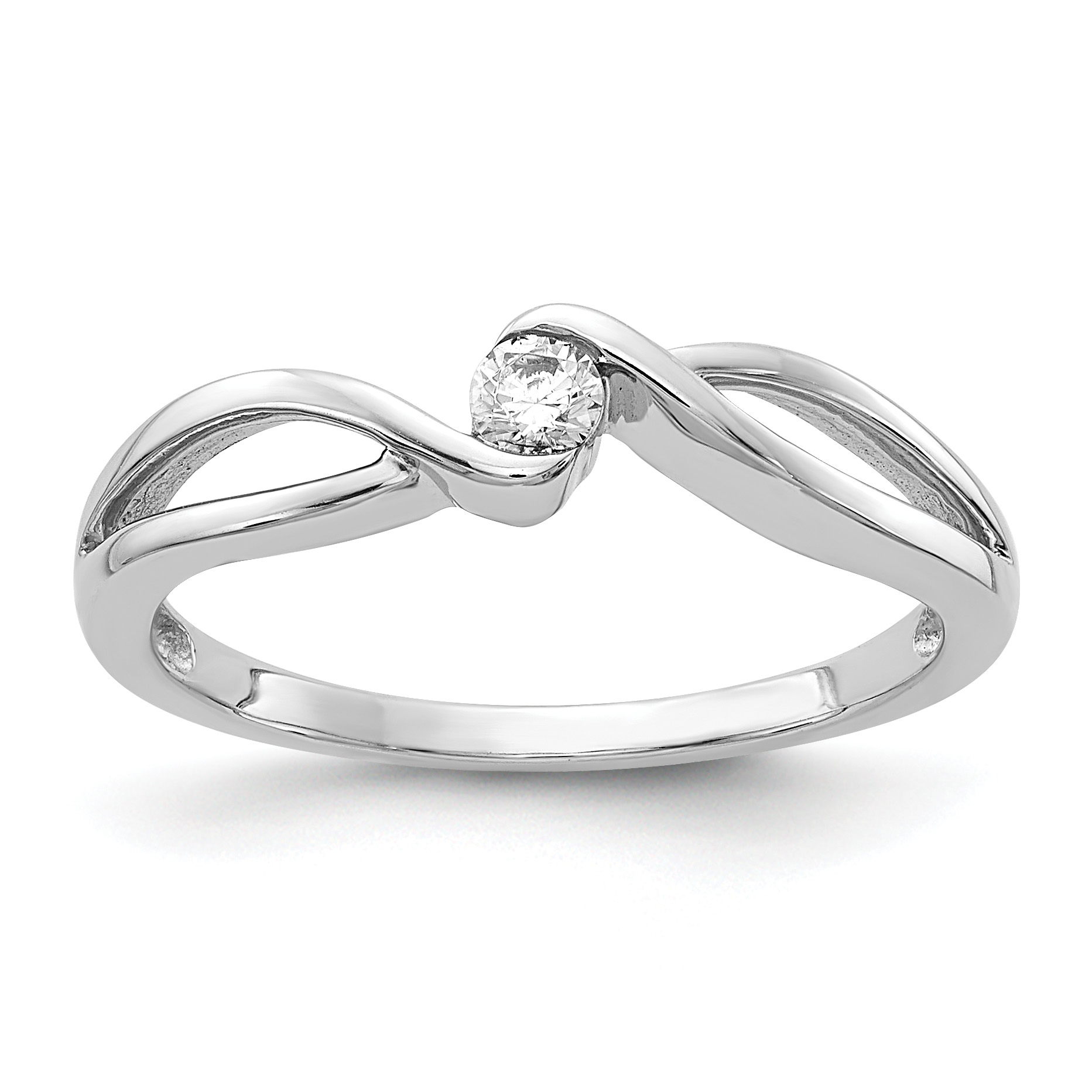 14kt White Gold Polished Diamond Ring (RM5638-010-WA)