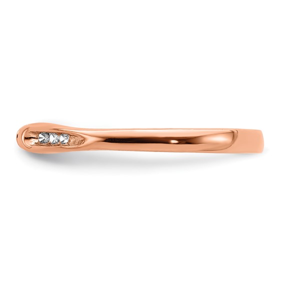 14k Rose Gold 1/8 carat Diamond Ring
