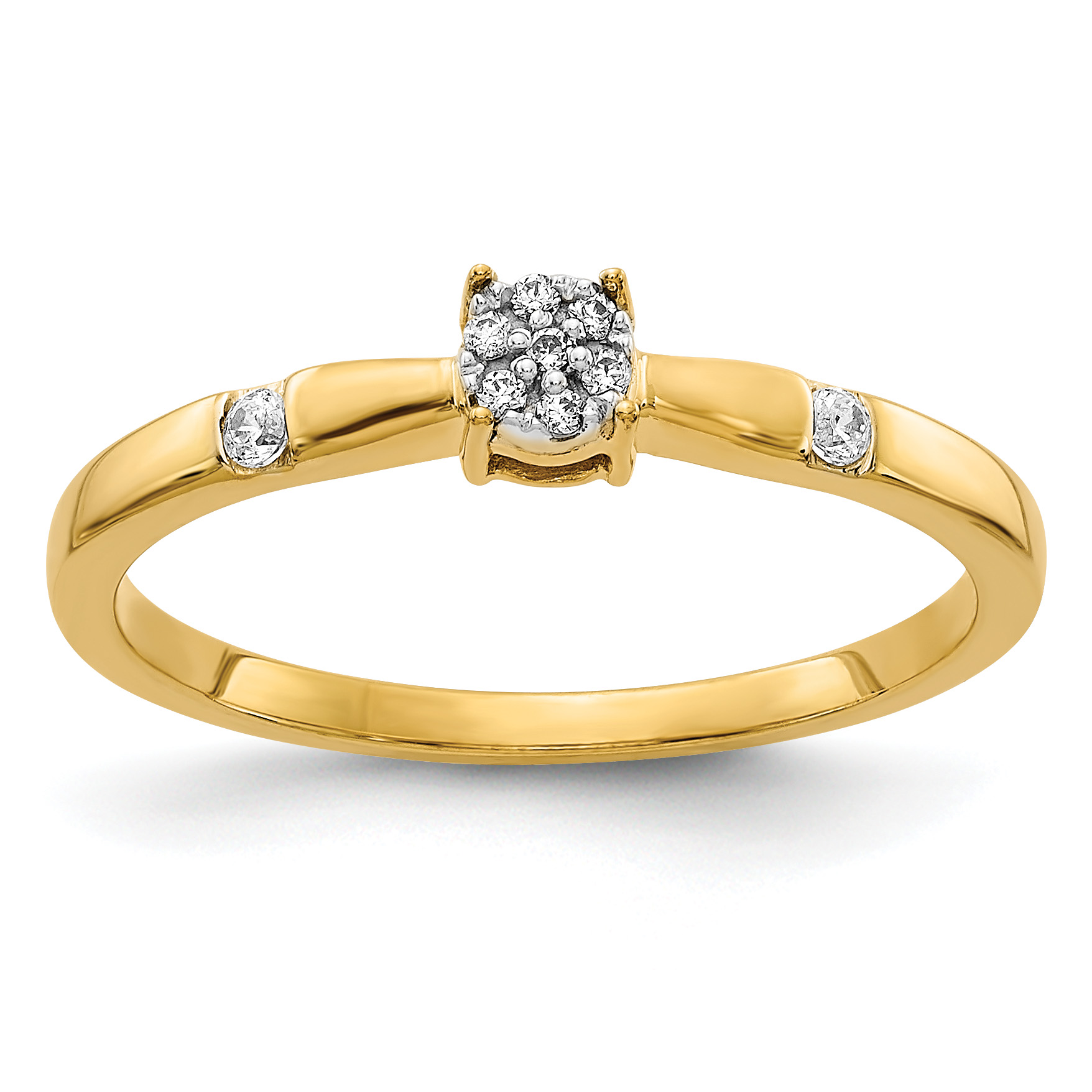 14k Diamond Cluster Ring (RM5641-007-YA)