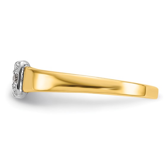 14k .01 carat Diamond Buckle Toe Ring