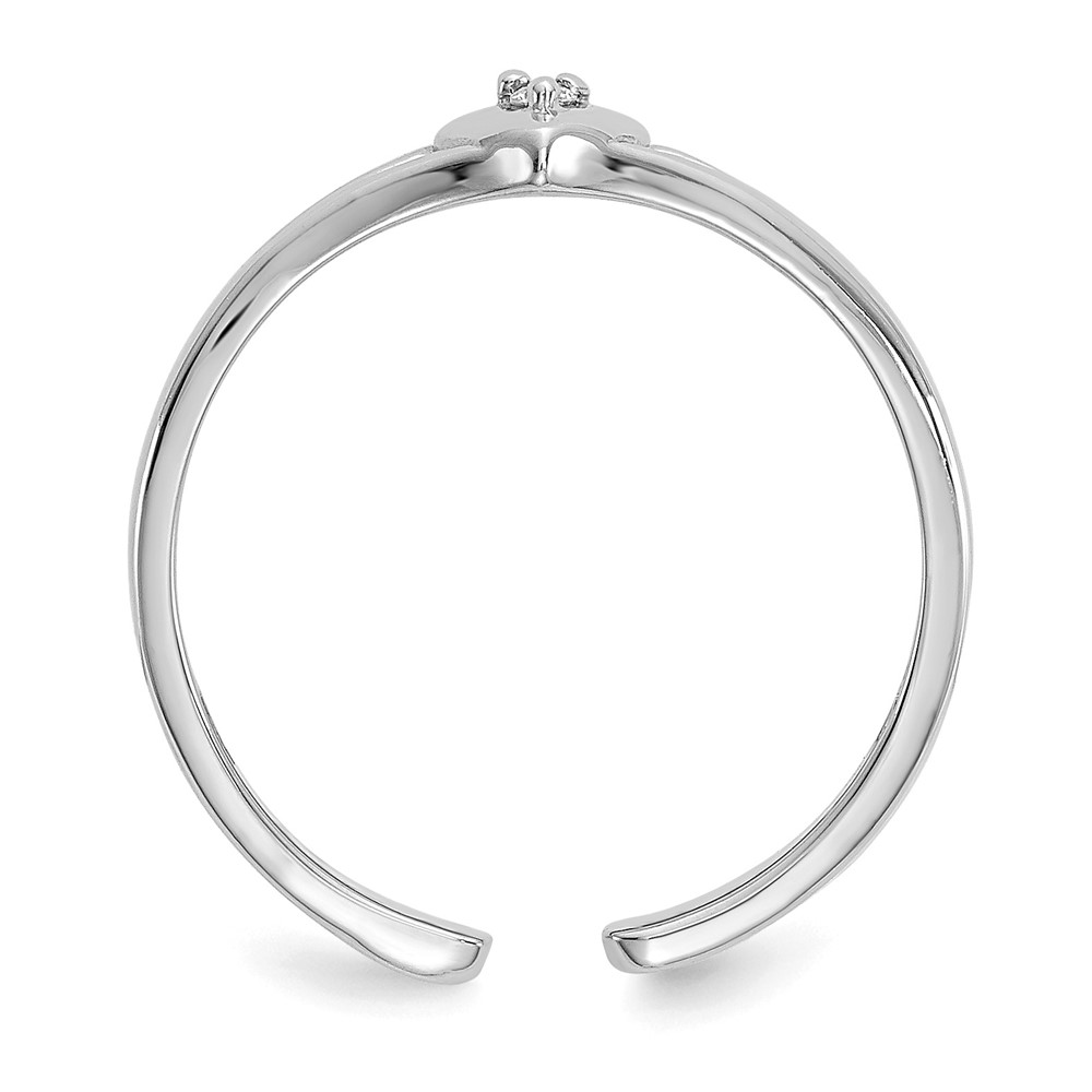 10K White Gold .01ct Diamond Heart Toe Ring (RM5652-001-1WA)