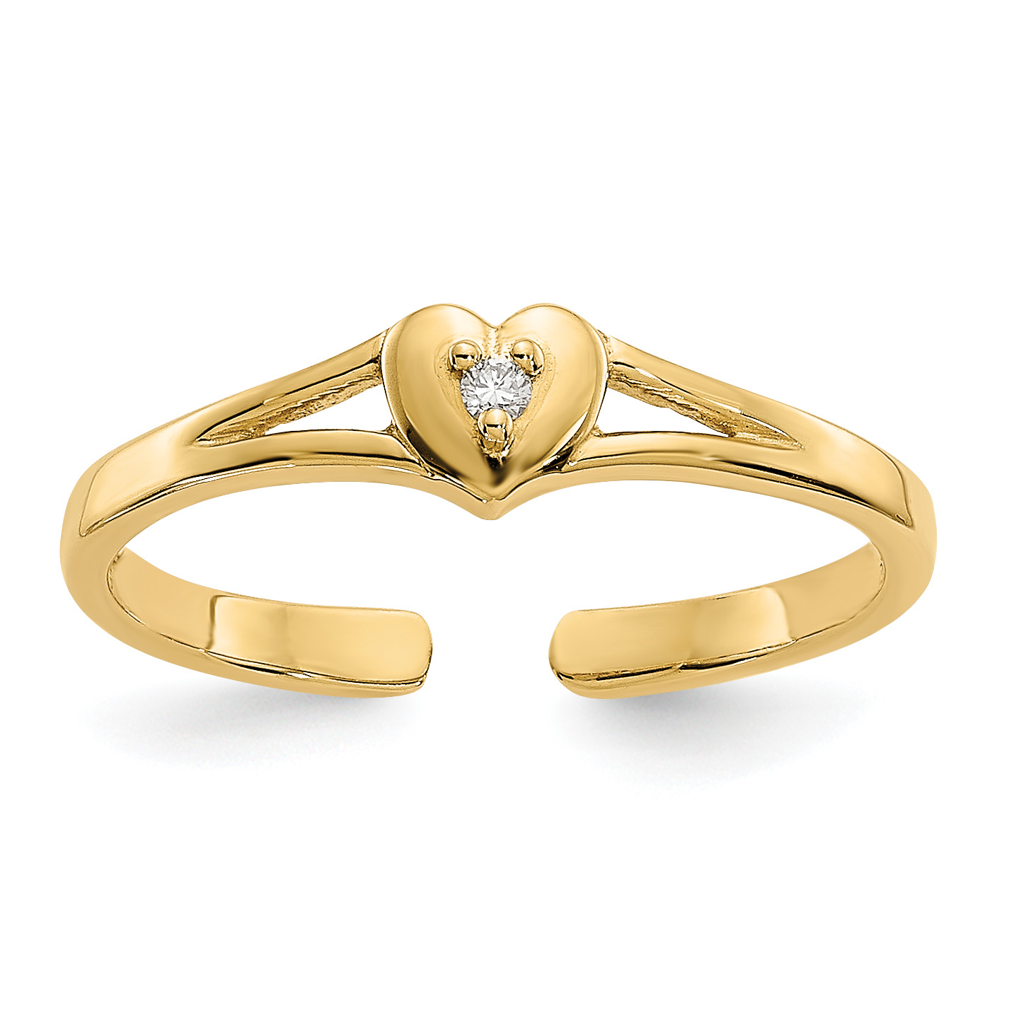 14k .01ct Diamond Heart Toe Ring (RM5652-001-YA)