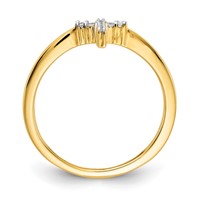 14K Yellow Gold 0.07 Carat Lab Grown Diamond VS SI+ G+ Complete Cross Ring view 2
