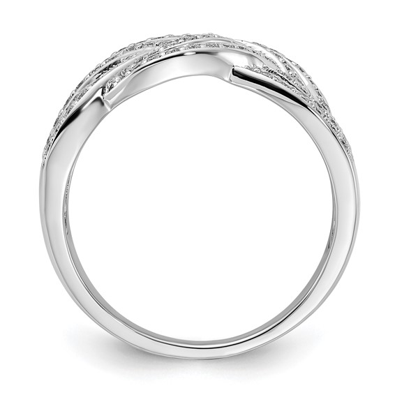 14k White Gold Woven 1/2 carat Diamond Ring