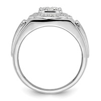 IBGoodman 14K White Gold 0.50 Carat Lab Grown Diamond VS SI+ G+ Complete Men's Ring view 2