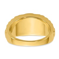 IBGoodman 10K Yellow Gold 0.50 Carat Lab Grown Diamond VS SI+ G+ Complete Men's Ring view 4