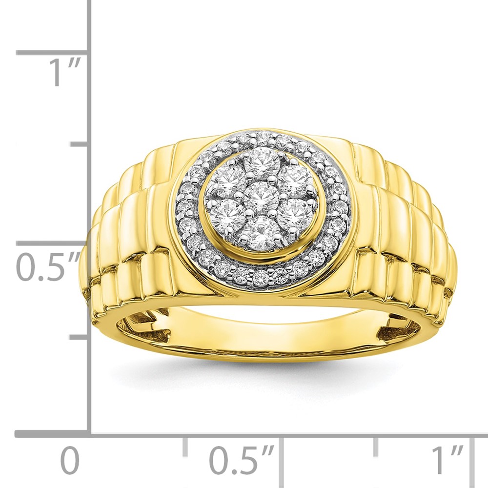 IBGoodman 10k 1/2 carat Lab Grown Diamond VS/SI+ G+ Complete Men's Ring (RM5685-050-0YLG)