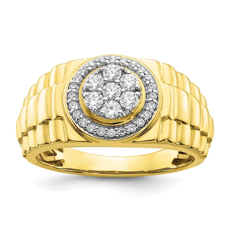 IBGoodman 10k 1/2 carat Lab Grown Diamond VS/SI+ G+ Complete Men's Ring