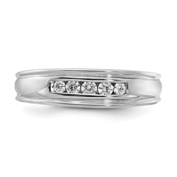 10k White Gold Diamond Men's Ring