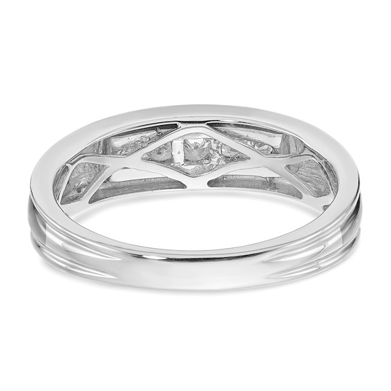 10k White Gold Diamond Men's Ring