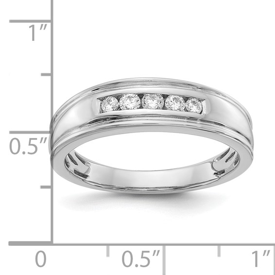 10k White Gold Diamond Men's Ring