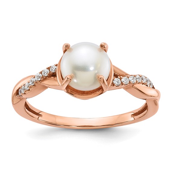 10K RG 7-7.5MM FWC Pearl and 14-1.1mm Rd Dia - Stone:A Mel:S45