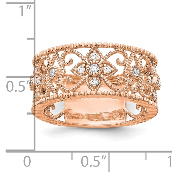 14K Rose Gold Lab Grown Diamond VS/SI+ G+ Ring