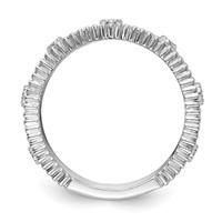 14K White Gold 0.25 Carat Lab Grown Diamond VS SI+ G+ Complete Fashion Band view 2