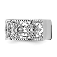14K White Gold 0.25 Carat Lab Grown Diamond VS SI+ G+ Complete Fashion Band view 3