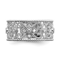 14K White Gold 0.25 Carat Lab Grown Diamond VS SI+ G+ Complete Fashion Band view 4