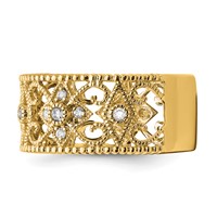 14K Yellow Gold 0.25 Carat Lab Grown Diamond VS SI+ G+ Complete Fashion Band view 3