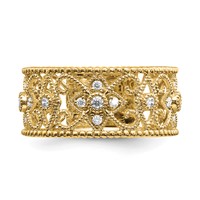 14K Yellow Gold 0.25 Carat Lab Grown Diamond VS SI+ G+ Complete Fashion Band view 5
