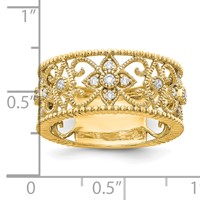 14K Yellow Gold 0.25 Carat Lab Grown Diamond VS SI+ G+ Complete Fashion Band view 4