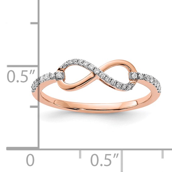 10k Rose Gold Diamond Ring