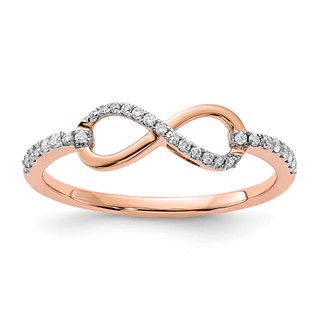 10k Rose Gold Diamond Ring