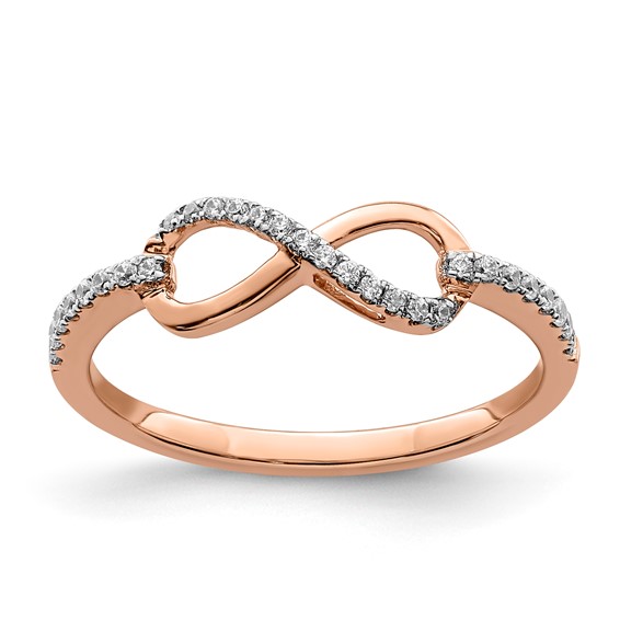 10k Rose Gold Diamond Ring