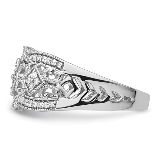 14k White Gold 1/4 carat Diamond Vintage Ring