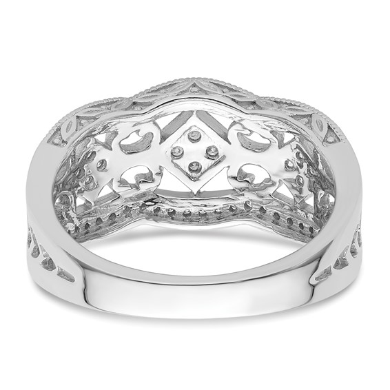 14k White Gold 1/4 carat Diamond Vintage Ring