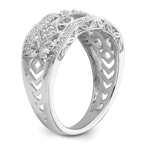 14k White Gold 1/4 carat Diamond Vintage Ring