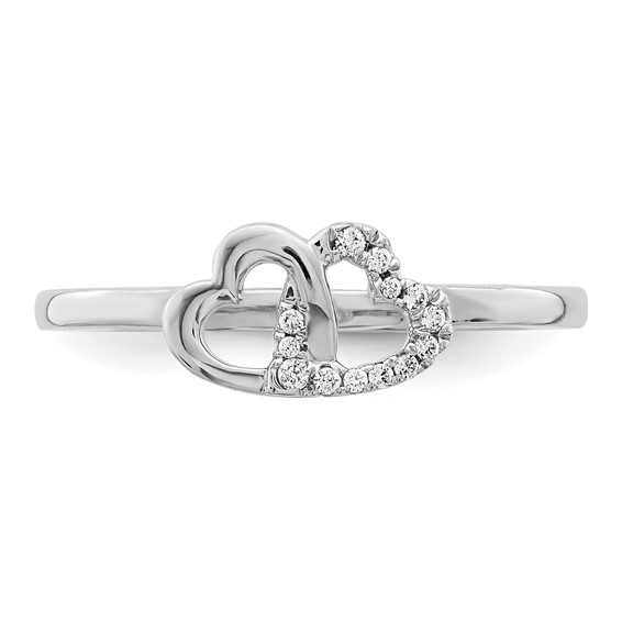 Diamond Double Heart Rings