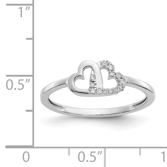 Diamond Double Heart Rings