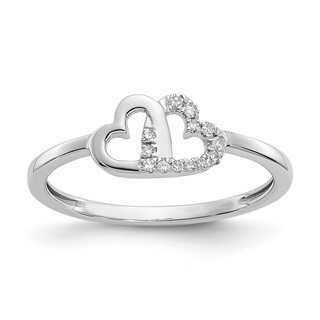 Diamond Double Heart Rings