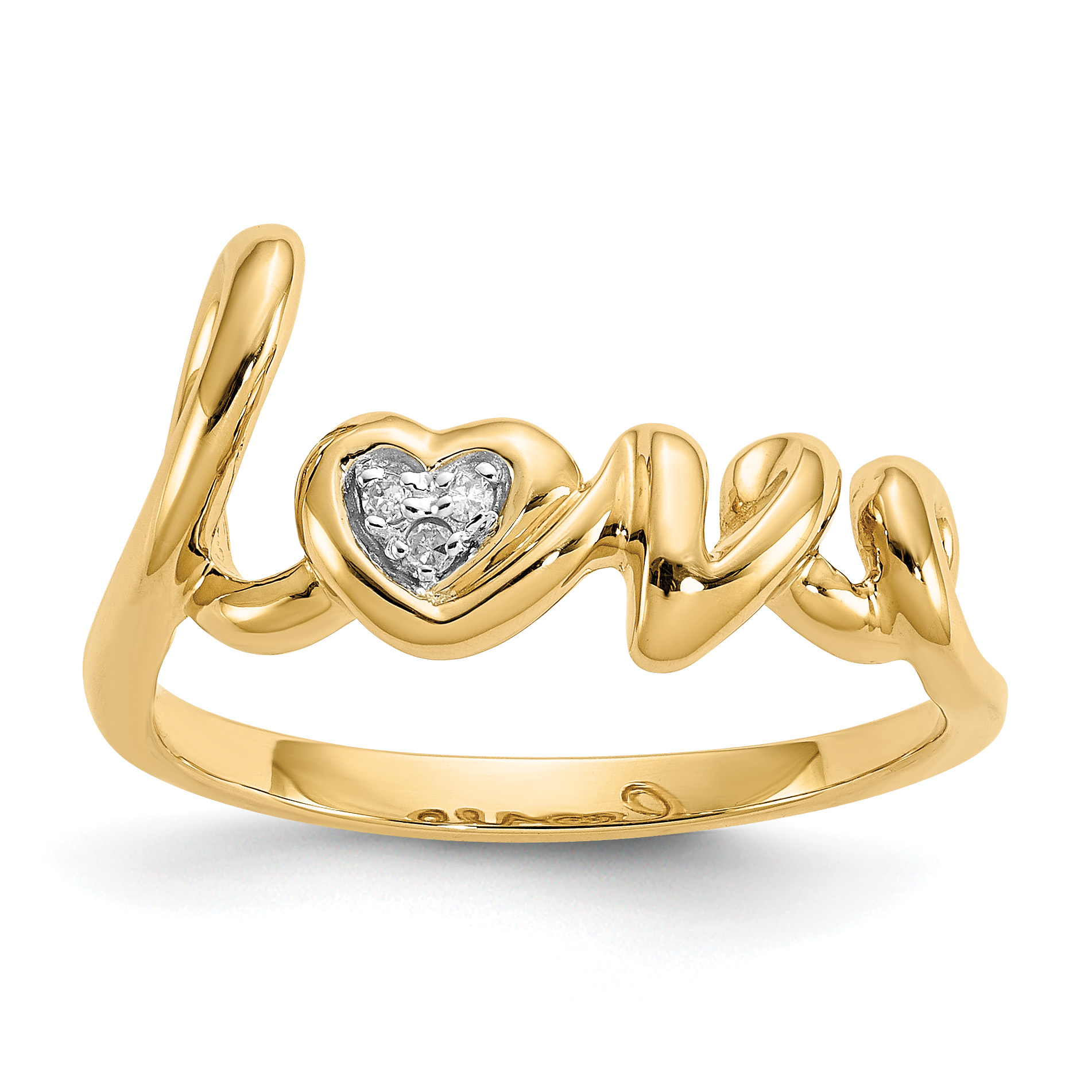 14k Diamond LOVE Ring (RM5712-001-YA)